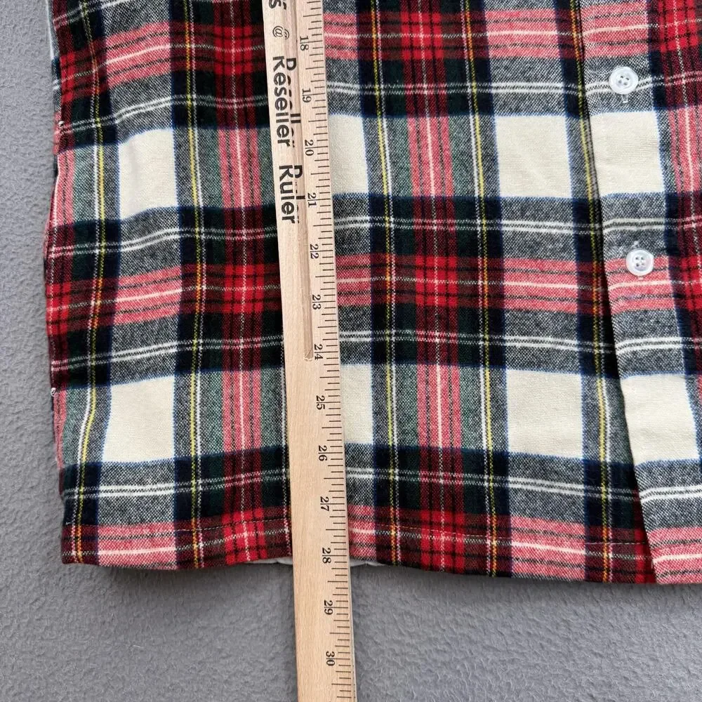 Vintage Wrangler Shirt Jacket Mens XL Red Plaid Quilted Flannel Button‎ Lined